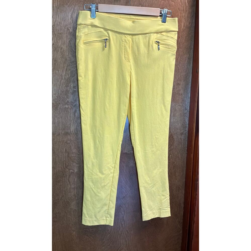 Jules & Leopold Cropped Yellow Pants sz S - Picture 2 of 4